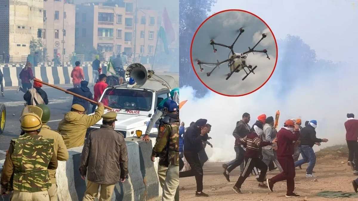 हरियाणा पुलिस ने किसानों पर ड्रोन से आंसू गैस के गोले गिराए, पंजाब सरकार ने आपत्ति जताई